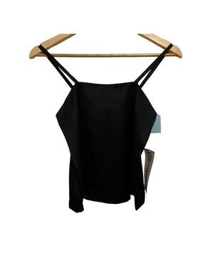 Y2K Bilboquet slip top spaghetti straps crop silky black underwear size 5-6